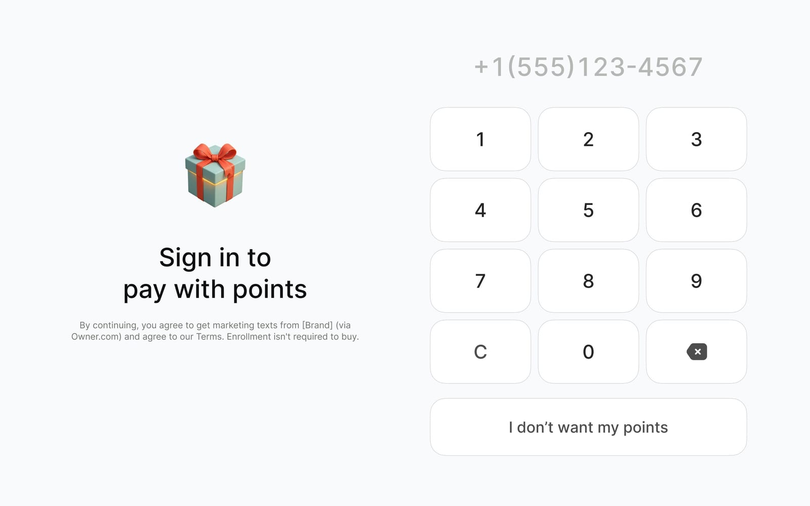 Guest-facing tablet loyalty and rewards screen